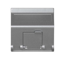 Simon Connect Наклонный адаптер на 1 RJ45 коннектор, защит.щторка, исп.совм. с MD67, К45, алюминий  K80-8  Simon