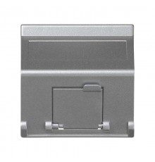 Simon Connect Наклонный адаптер на 1 RJ45 коннектор, защит.щторка, исп.совм. с MD67, К45, алюминий  K80-8  Simon