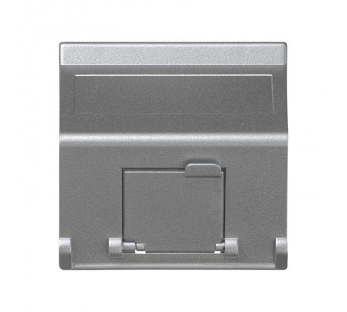 Simon Connect Наклонный адаптер на 1 RJ45 коннектор, защит.щторка, исп.совм. с MD67, К45, алюминий  K80-8  Simon