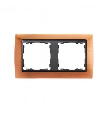 Simon 82 Рамка декоративная, 2 поста, S82, античная медь-графит  82824-36  Simon