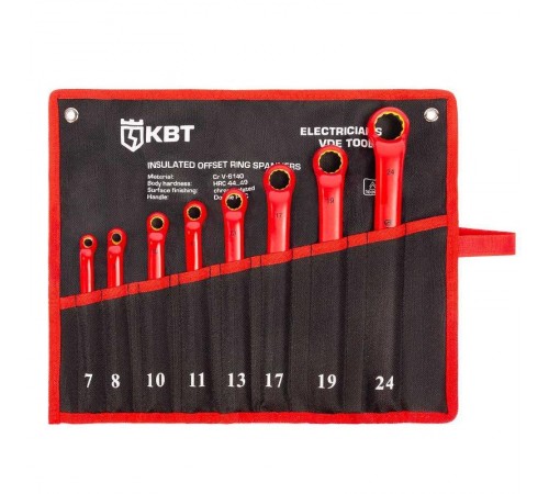 Набор диэлектрических накидных ключей НИИ-25 серия ЭКСПЕРТ  89751  КВТ