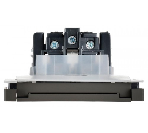 FORTE&PIANO Розетка с заземлением, со шторками, с крышкой в/к 16А IP44 FP321 серый  FP-R16-16-44-K03  IEK