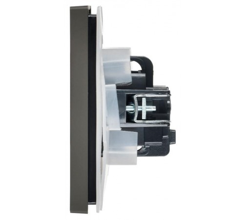 FORTE&PIANO Розетка с заземлением, со шторками, с крышкой в/к 16А IP44 FP321 серый  FP-R16-16-44-K03  IEK