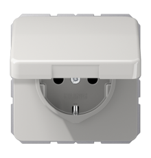 Штепсельная розетка SCHUKO 16A 250V~ с защитой от детей, влагозащищенная; светло-серая  CD1520BFKIKLLG  Jung