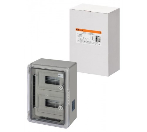 Бокс пластиковый навесной ЩРН-П-16 модулей, прозр. крышка, ABS, IP65, от -45 до +75 °С (250х350х150)  SQ0933-0215  TDM