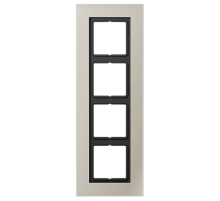 Рамка для серии LS-Plus 4-кратная; благородная сталь  LSP984ES  Jung