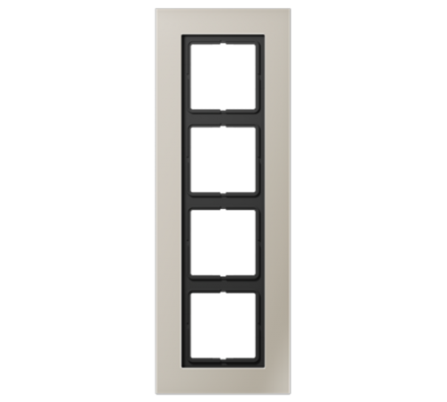 Рамка для серии LS-Plus 4-кратная; благородная сталь  LSP984ES  Jung