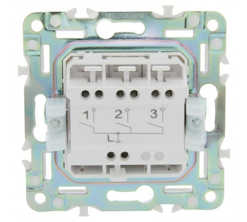 SKANDY Выключатель 3-клавишный 10А SK-V11Gr серый  SK-V30-0-10-K03  IEK