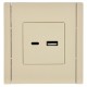 FORTE&PIANO Розетка USB A+C 3,1А FP450 ваниль  FP-U22-D31-K10  IEK