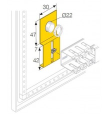 Кронштейн для перф. кабель-канала на кнопку.d22 (100шт)  EV1131  ABB