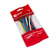 Набор ТУТ нг: 6 цветов по 5шт. Разного диаметра (1/0,5; 1,5/0,75; 2/1; 2,5/1,25; 3/1,5) 100мм. EKF PROxima  tut-n-2-r  EKF