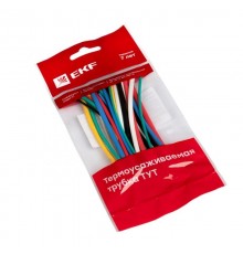 Набор ТУТ нг: 6 цветов по 5шт. Разного диаметра (1/0,5; 1,5/0,75; 2/1; 2,5/1,25; 3/1,5) 100мм. EKF PROxima  tut-n-2-r  EKF