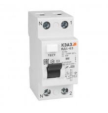 Выключатель дифференциальный (УЗО) ВД1-63-2440-АС-УХЛ4 2п 40А 300мА тип AC  221920  КЭАЗ