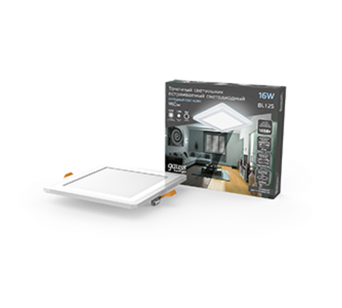 Светильник светодиодный встраиваемый Backlight BL125 Квадрат. Акрил, 12+4W, LED 4000K, 190*190,  BL125  Gauss