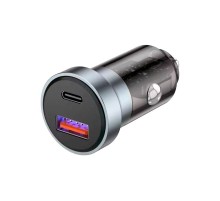 Автомобильное зарядное устройство c двумя портами (USB-A + USB-C) c LED-подсветкой, 20Вт  18-2243-5  REXANT
