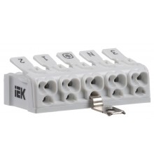 Клемма пружинная соединительная КСПз5-3L+N+PE  UKZ-B06-5P-F0-E1-10  IEK
