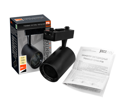 Светильник светодиодный трековый однофазный PTR 1335 35w 3000K 24° BL (чёрный) IP40  5022072  Jazzway