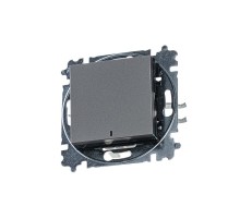 ABB Levit Сталь / дымчатый чёрный Переключатель 1-кл. с подсветкой ориентационная  3559H-A06446 69W  2CHH590646A6069  ABB