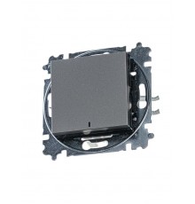 ABB Levit Сталь / дымчатый чёрный Переключатель 1-кл. с подсветкой ориентационная  3559H-A06446 69W  2CHH590646A6069  ABB