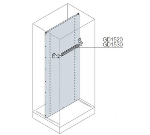 DINрейка с кронштейнами 24DIN-мод,L=600  GD1520  ABB