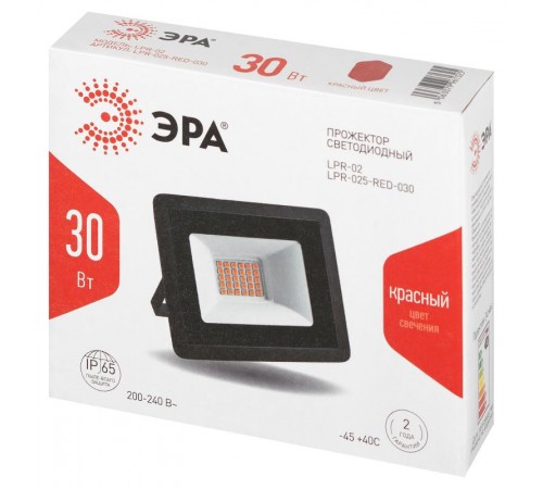 Прожектор светодиодный   LPR-025-RED-030 30Вт красное свечение 600лм IP65  Б0064721  ЭРА