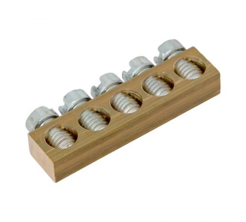 Шина PEN "ноль-земля" (6х9 мм) 5 отв. для щитов Nova, Unix, Unix65 nv-k5  EKF