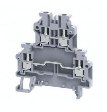 Клемма двухярусная винтовая OptiClip ODL-2,5-2L-I-серый  289801  КЭАЗ