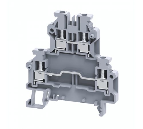 Клемма двухярусная винтовая OptiClip ODL-2,5-2L-I-серый  289801  КЭАЗ