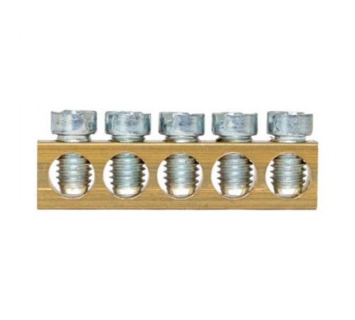 Шина PEN "ноль-земля" (6х9 мм) 5 отв. для щитов Nova, Unix, Unix65 nv-k5  EKF