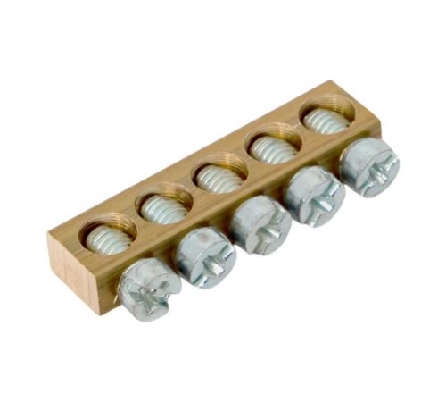 Шина PEN "ноль-земля" (6х9 мм) 5 отв. для щитов Nova, Unix, Unix65 nv-k5  EKF