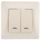 Ugra Выключатель 2кл. (инд), СУ , 10А, 250В, беж  С11В28-003  GUSI Electric