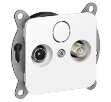 FLITE Розетка 2-ая TV+SAT экр. проходная РТВс-2-1-2-ФлБ белый  FI-AF23-P-K01  IEK