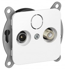 FLITE Розетка 2-ая TV+SAT экр. оконечная РТВс-2-1-1-ФлБ белый  FI-AF23-O-K01  IEK