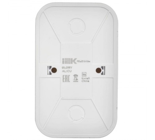 GLORY Розетка 2-местная с з/к/ш о/у 16А РСш22-3-ХБм белый матовый  ERH24-K01M-16  IEK