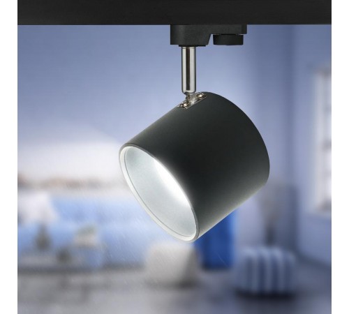 Светильник трековый под лампу Gx53, TR15 GX53 BK/SL алюминий, цвет черный+серебро (30/360)  Б0048546  ЭРА