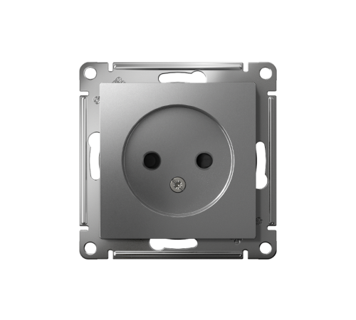 AtlasDesign Сталь Розетка без заземления со шторками, 16А, механизм  ATN000949  SE