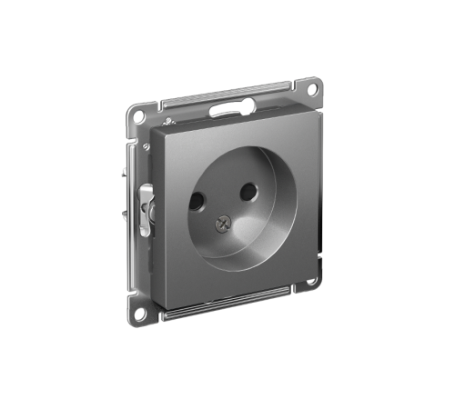 AtlasDesign Сталь Розетка без заземления со шторками, 16А, механизм  ATN000949  SE