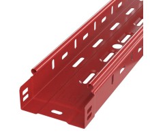 Лоток перфорированный Стандарт 100х100х3000 (0,7 мм) RAL 3000 (6 м/уп)  PR16.1898  Промрукав