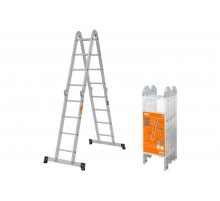 Лестница-трансформер алюминиевая ЛТА4х4, 4 секции по 4 ступени, h=433/209/117 см, 11,7 кг  SQ1028-0304  TDM