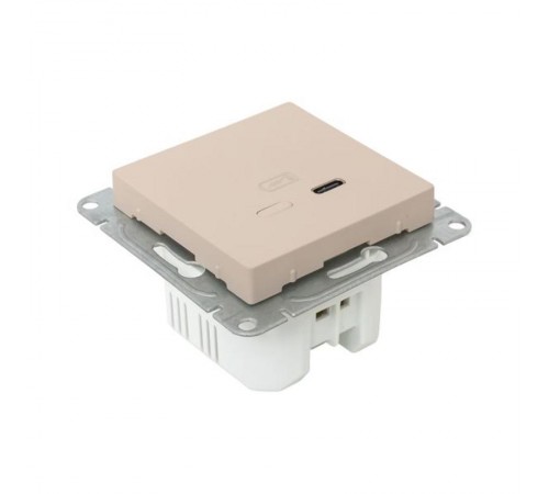 Механизм розетки USB-С, быстрая, кремовый Эпика  UP1-SOI-USBCF EKF