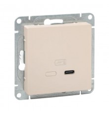 Механизм розетки USB-С, быстрая, кремовый Эпика  UP1-SOI-USBCF EKF