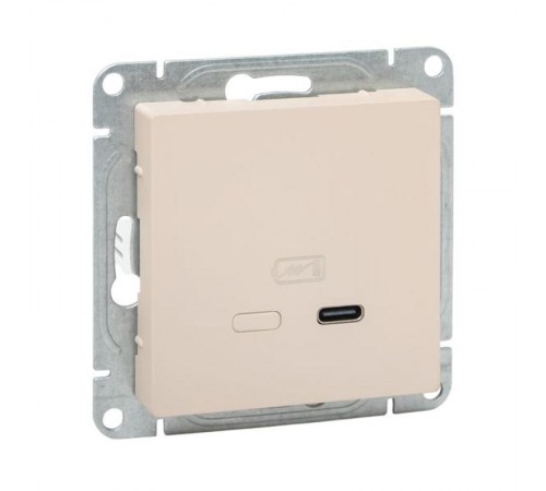 Механизм розетки USB-С, быстрая, кремовый Эпика  UP1-SOI-USBCF EKF