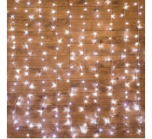 Гирлянда Светодиодный Дождь 3х2 м, свечение с динамикой, прозрачный провод, 230 В, цвет белый  235-091  NEON-NIGHT