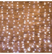 Гирлянда Светодиодный Дождь 3х2 м, свечение с динамикой, прозрачный провод, 230 В, цвет белый  235-091  NEON-NIGHT