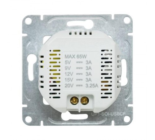 Механизм розетки USB-С, быстрая, кремовый Эпика  UP1-SOI-USBCF EKF