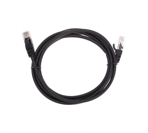 Патч-корд U/UTP, CAT 5e, RJ45-RJ45, 26AWG, LSZH, черный, 2м REXANT  02-0102-2  REXANT