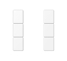Набор накладок 3 группы для модулей F50; термопласт; белый матовый  A503TSAWWM  Jung