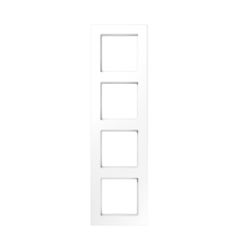 Рамка для вертикальной и горизонтальной установки, 4 поста; термопласт; белый; A CREATION  AC584BFWW  Jung