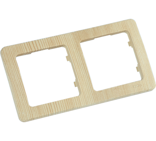 Рамка двухместная, скрытой установки, цвет сосна  Р402-02  HEGEL