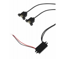 Адаптер DC 12 V-2xUSB-A 5 V 3 A  16-0602  REXANT